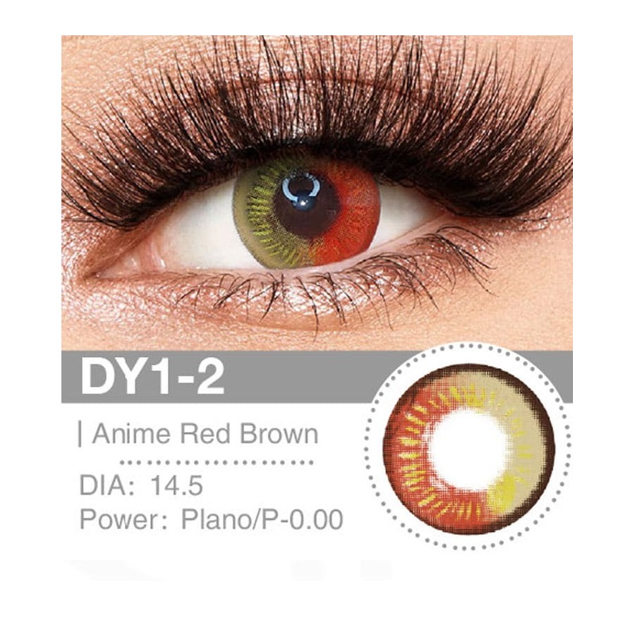 Lenti a contatto Lenti Cosplay Anime red brown 14.5 MM - Pidak Shop rosso – ideali per cosplay e fotografia