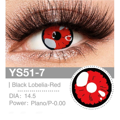 Lenti a contatto Lenti Cosplay Black Lobelia - Red 14.5 MM - Pidak Shop rosso – ideali per cosplay e fotografia