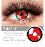 Lenti a contatto Lenti Cosplay Black Lobelia - Red 14.5 MM - Pidak Shop rosso – ideali per cosplay e fotografia