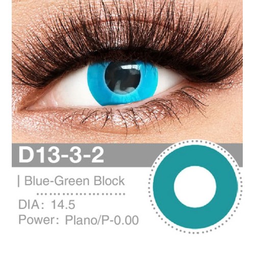 Lenti a contatto Lenti Cosplay Blue - Green Block 14.5 MM - Pidak Shop blu – ideali per cosplay e fotografia