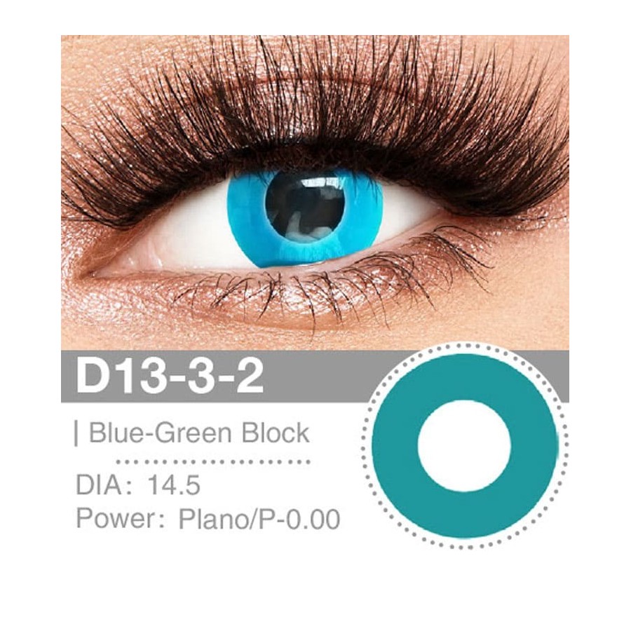 Lenti a contatto Lenti Cosplay Blue - Green Block 14.5 MM - Pidak Shop blu – ideali per cosplay e fotografia