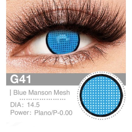 Lenti a contatto Lenti Cosplay Blue Mesh 14.5 MM - Pidak Shop blu – ideali per cosplay e fotografia