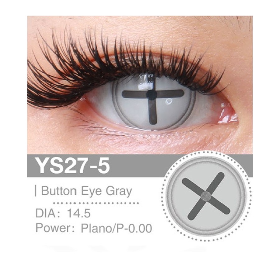 Lenti a contatto Lenti Cosplay Button Eye Gray 14.5 MM - Pidak Shop grigio – ideali per cosplay e fotografia