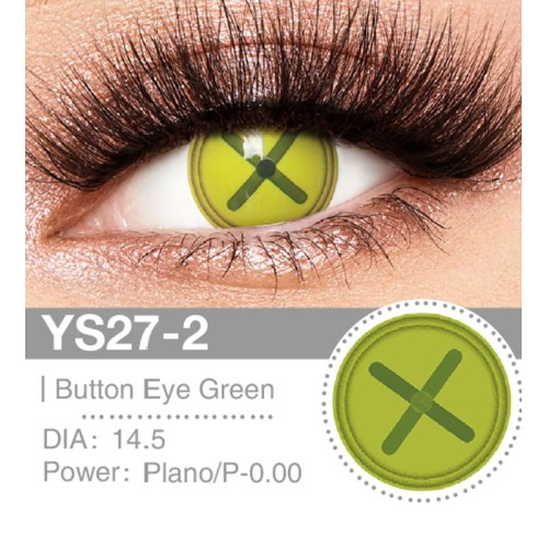 Lenti a contatto Lenti Cosplay Button Eye Green 14.5 MM - Pidak Shop verde – ideali per cosplay e fotografia