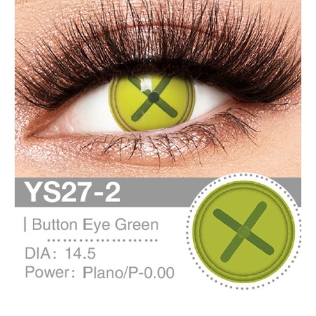 Lenti a contatto Lenti Cosplay Button Eye Green 14.5 MM - Pidak Shop verde – ideali per cosplay e fotografia
