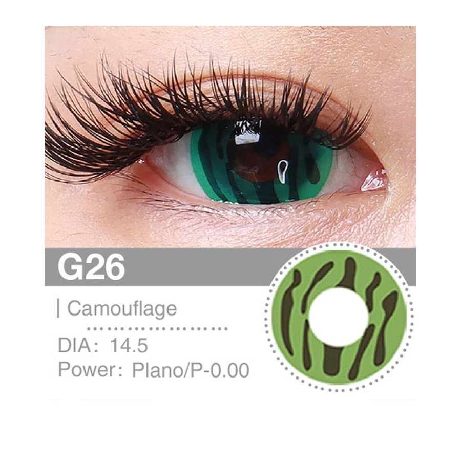 Lenti a contatto Lenti Cosplay Camouflage 14.5 MM - Pidak Shop – ideali per cosplay e fotografia