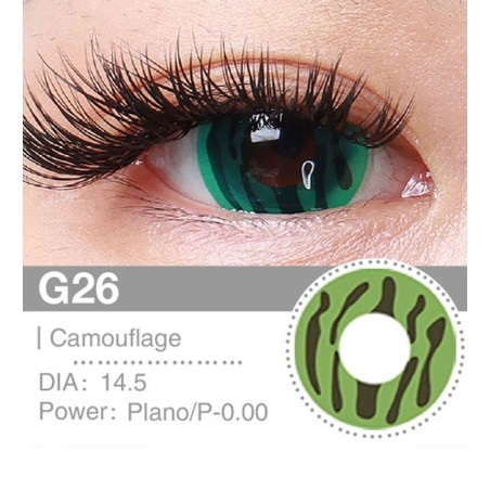 Lenti a contatto Lenti Cosplay Camouflage 14.5 MM - Pidak Shop – ideali per cosplay e fotografia