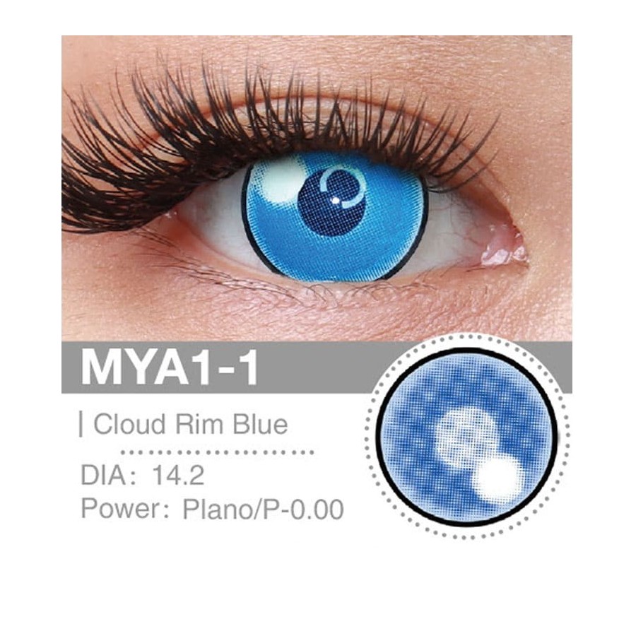 Lenti a contatto Lenti Cosplay Cloud Rim Blue 14.2 MM - Pidak Shop blu – ideali per cosplay e fotografia