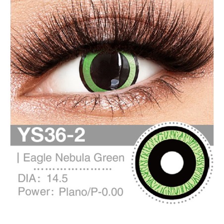 Lenti a contatto Lenti Cosplay Eagle Nebula Green 14.5 MM - Pidak Shop verde – ideali per cosplay e fotografia