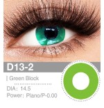 Lenti a contatto Lenti Cosplay Green Block 14.5 MM - Pidak Shop verde – ideali per cosplay e fotografia