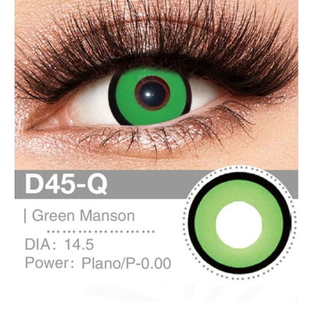 Lenti a contatto Lenti Cosplay Green Manson 14.5 MM - Pidak Shop verde – ideali per cosplay e fotografia