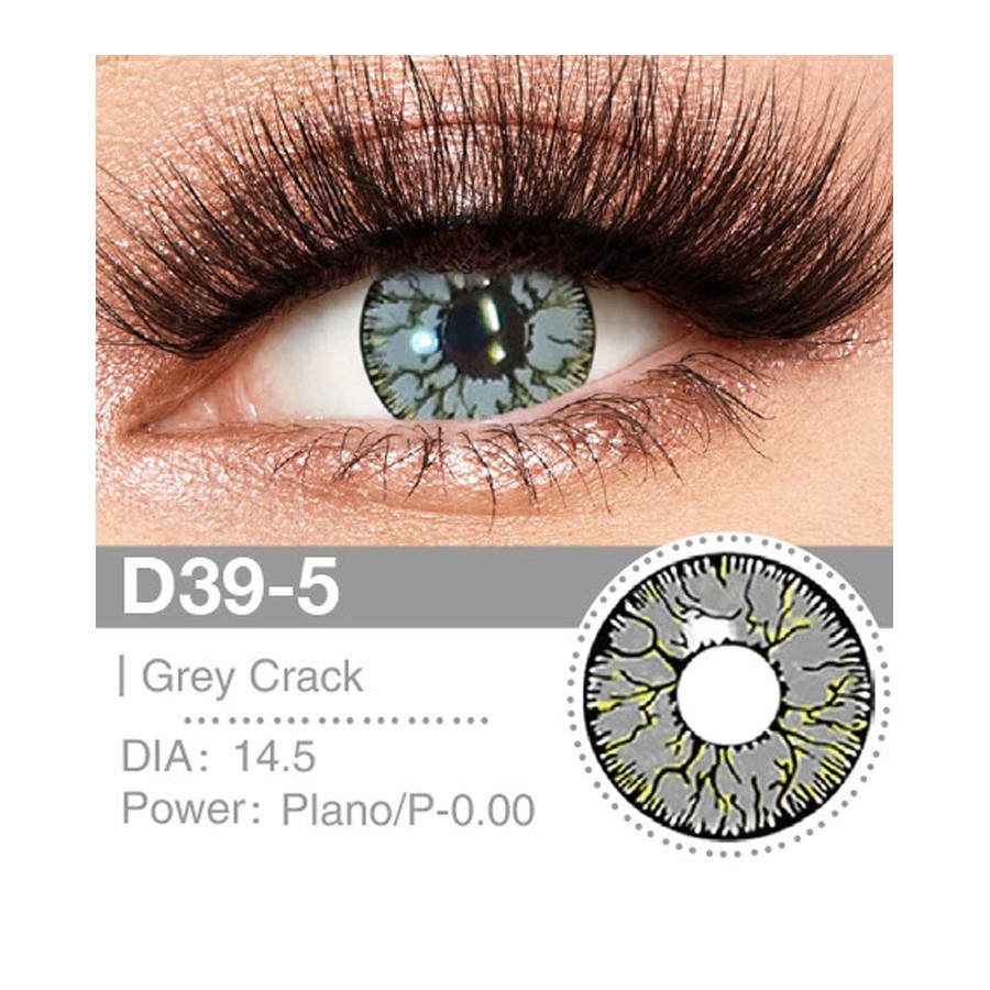 Lenti a contatto Lenti Cosplay Grey Crack 14.5 MM - Pidak Shop grigio – ideali per cosplay e fotografia