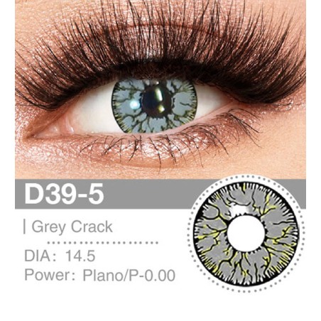 Lenti a contatto Lenti Cosplay Grey Crack 14.5 MM - Pidak Shop grigio – ideali per cosplay e fotografia