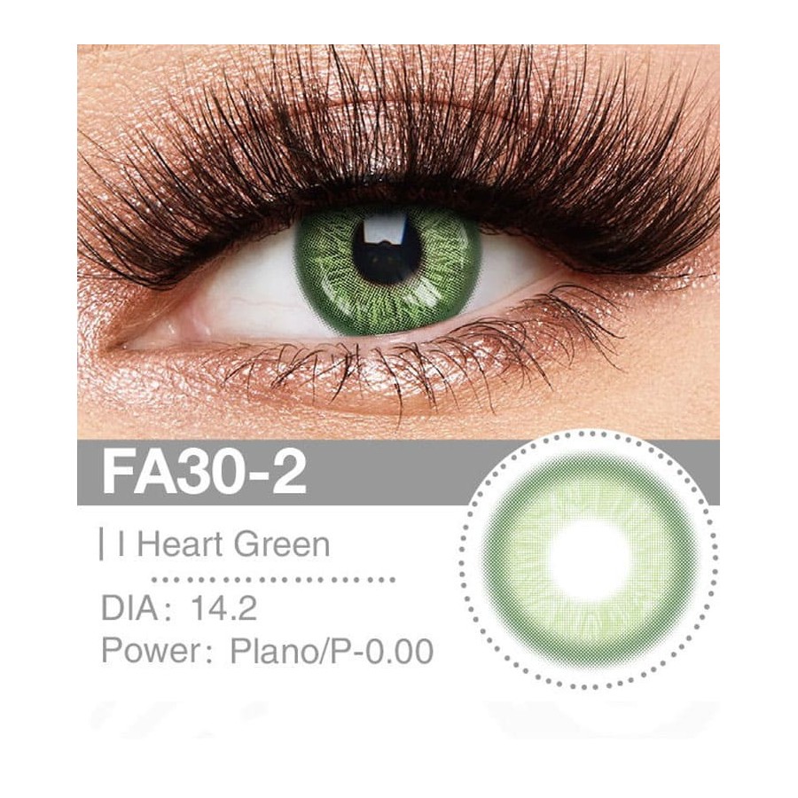 Lenti a contatto Lenti Cosplay Heart Green 14.2 MM - Pidak Shop verde – ideali per cosplay e fotografia