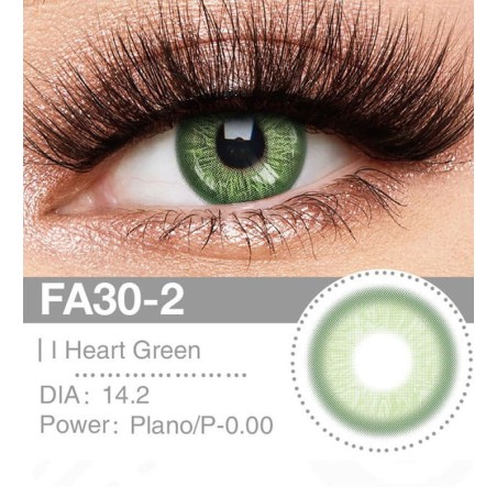 Lenti a contatto Lenti Cosplay Heart Green 14.2 MM - Pidak Shop verde – ideali per cosplay e fotografia