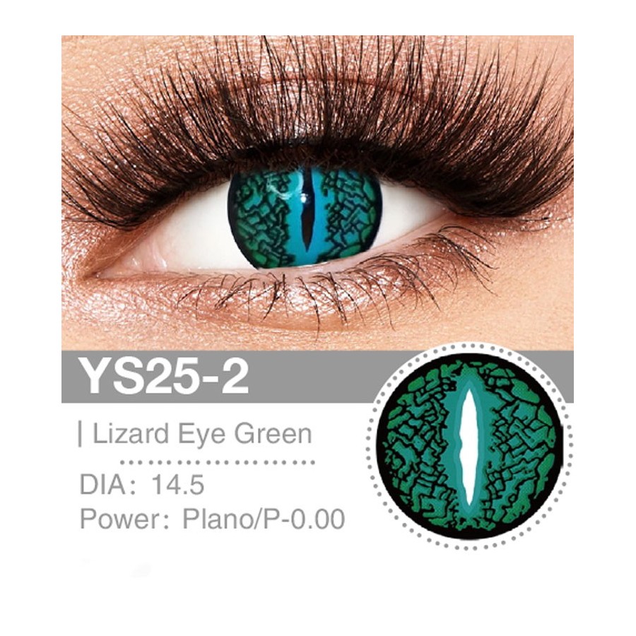 Lenti a contatto Lenti Cosplay Lizard Eye Green 14.5 MM - Pidak Shop verde – ideali per cosplay e fotografia