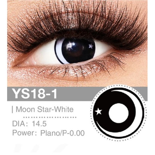 Lenti a contatto Lenti Cosplay Moon star - White 14.5 MM - Pidak Shop bianco – ideali per cosplay e fotografia