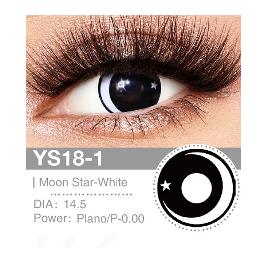Lenti a contatto Lenti Cosplay Moon star - White 14.5 MM - Pidak Shop bianco – ideali per cosplay e fotografia