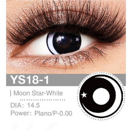 Lenti a contatto Lenti Cosplay Moon star - White 14.5 MM - Pidak Shop bianco – ideali per cosplay e fotografia