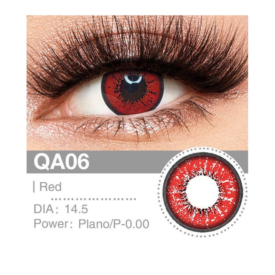 Lenti a contatto Lenti Cosplay Red 14.5 MM - Pidak Shop rosso – ideali per cosplay e fotografia