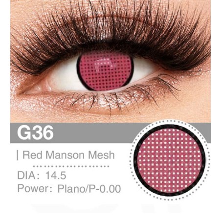 Lenti a contatto Lenti Cosplay Red Manson Mesh 14.5 MM - Pidak Shop rosso – ideali per cosplay e fotografia