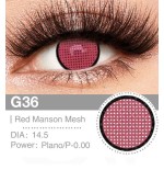 Lenti a contatto Lenti Cosplay Red Manson Mesh 14.5 MM - Pidak Shop rosso – ideali per cosplay e fotografia