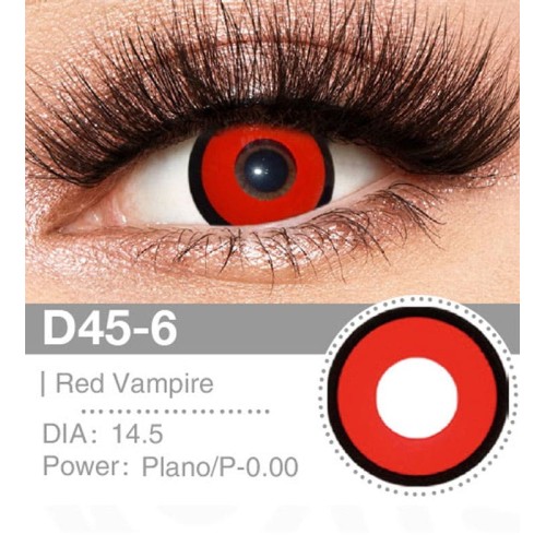 Lenti a contatto Lenti Cosplay Red Vampire 14.5 MM - Pidak Shop rosso – ideali per cosplay e fotografia