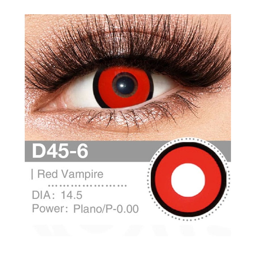 Lenti a contatto Lenti Cosplay Red Vampire 14.5 MM - Pidak Shop rosso – ideali per cosplay e fotografia
