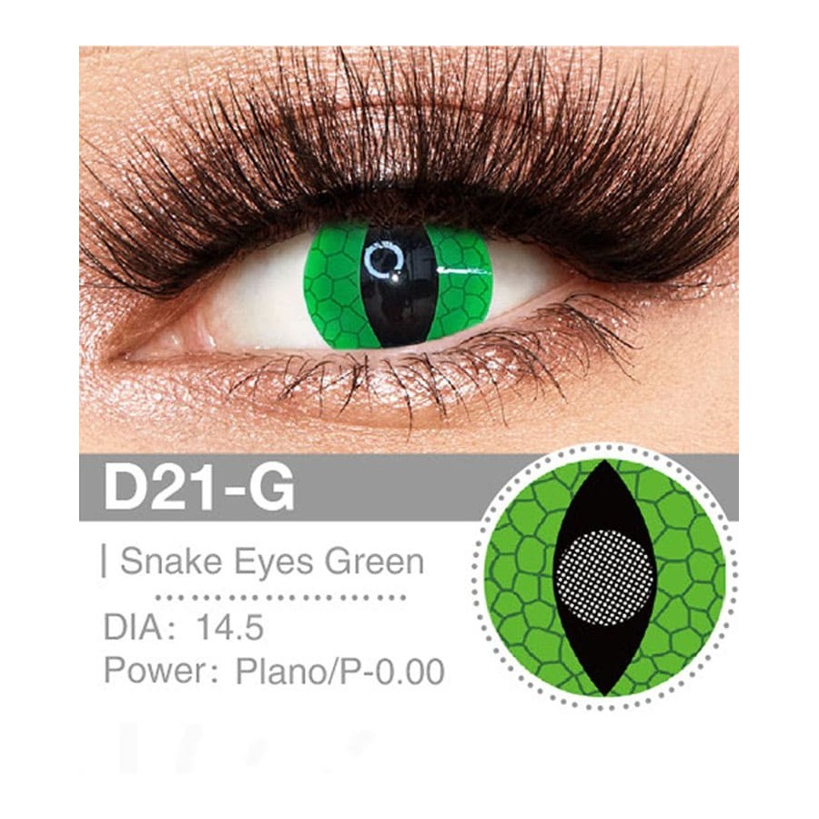 Lenti a contatto Lenti Cosplay Snake Eyes Green 14.5 MM - Pidak Shop verde – ideali per cosplay e fotografia