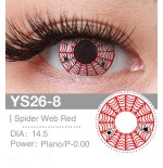 Lenti a contatto Lenti Cosplay Spider Web Red 14.5 MM - Pidak Shop rosso – ideali per cosplay e fotografia