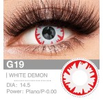 Lenti a contatto Lenti Cosplay White Demon 14.5 MM - Pidak Shop bianco – ideali per cosplay e fotografia