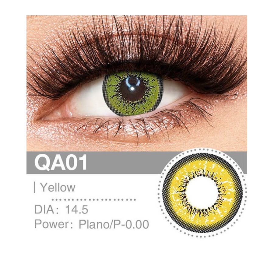 Lenti a contatto Lenti Cosplay Yellow 14.5 MM - Pidak Shop giallo – ideali per cosplay e fotografia