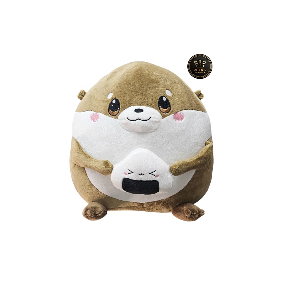 OniOtter Peluche Lontra con Onigiri 30 cm Esclusivo PIDAK – Lontra Kawaii Morbida da Collezione