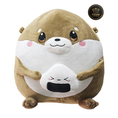OniOtter Peluche Lontra con Onigiri 30 cm Esclusivo PIDAK – Lontra Kawaii Morbida da Collezione