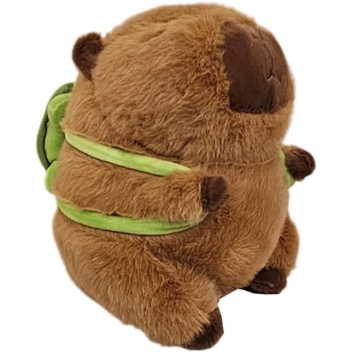 Peluche Capibara con Zainetto Tartaruga 40 cm – Capibara Kawaii Morbido