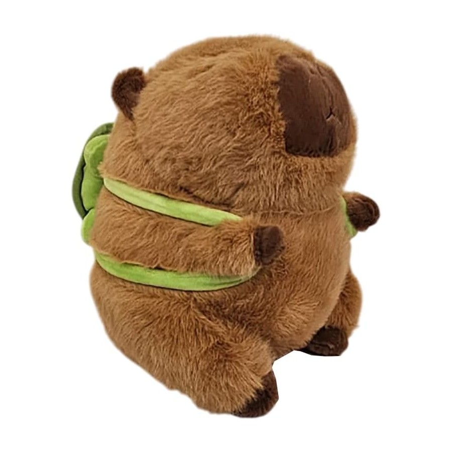 Peluche Capibara con Zainetto Tartaruga 40 cm – Capibara Kawaii Morbido
