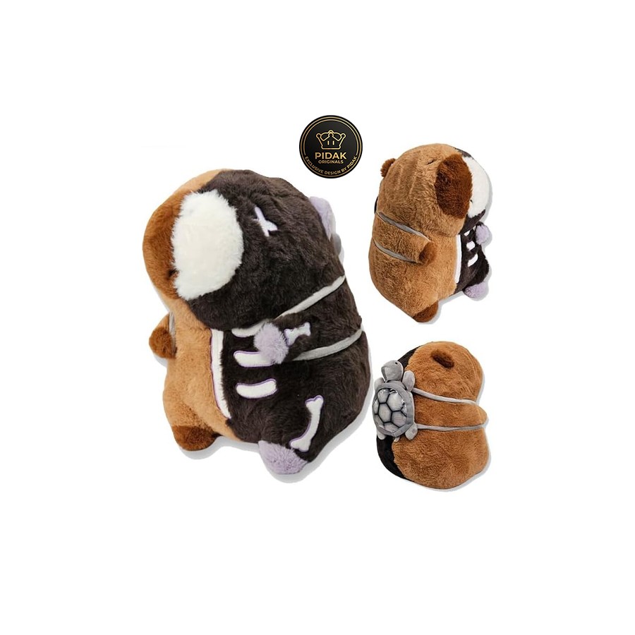 Peluche Capibara Dark - Gotico 30 cm - Darkibara -  Esclusiva Pidak