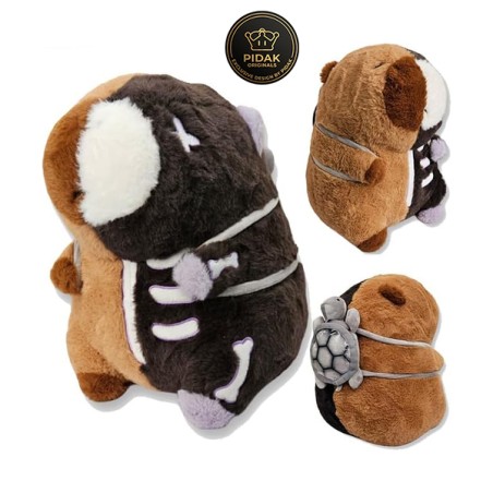 Peluche Capibara Dark - Gotico 30 cm - Darkibara -  Esclusiva Pidak