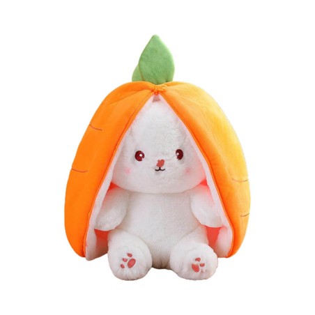 Peluche Coniglio Carota con Chiusura 35 cm morbido e di alta qualità