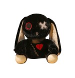 Peluche Coniglio Dark Seduto Nero 30 cm morbido e di alta qualità