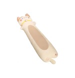 Peluche Gatto Cilindrico Kawaii con Collare Beige 70 cm morbido e di alta qualità