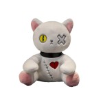 Peluche Gatto Dark Seduto Bianco 30 cm morbido e di alta qualità