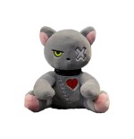 Peluche Gatto Dark Seduto Grigio 30 cm morbido e di alta qualità