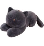 Peluche Gatto Grigio 120 cm – Gatto Kawaii Gigante con Occhi Chiusi e Design Realistico