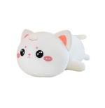 Peluche Gatto Occhi Dolci Sdraiato Bianco 50 cm morbido e di alta qualità