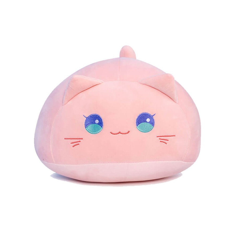 Peluche Gatto Rosa Occhi Kawaii 40 cm morbido e di alta qualità