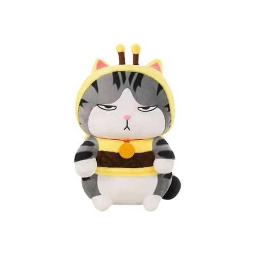 Peluche Gatto Soriano Seduto Vestito Ape 35 cm morbido e di alta qualità