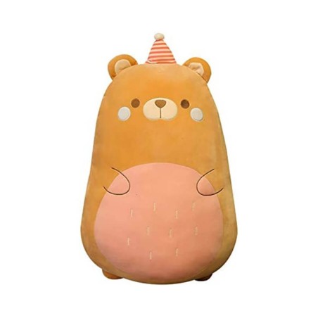 Peluche Orso Beige con Cappello 45 cm morbido e di alta qualità