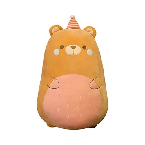 Peluche Orso Beige con Cappello 80 cm morbido e di alta qualità