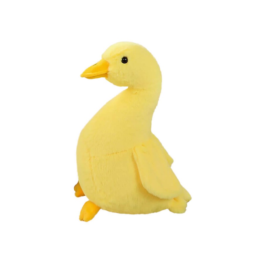 Peluche Papera Seduta Gialla 40 cm morbido e di alta qualità